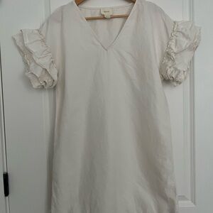 Anthropologie S Ruffle Sleeve Dress